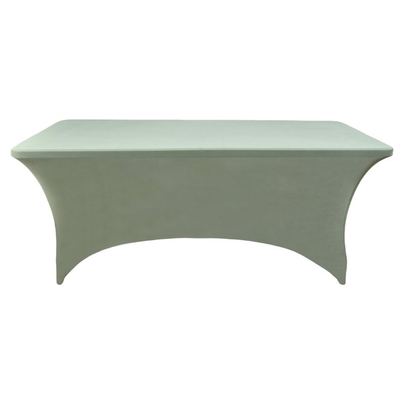 ZarzaaSik 122 6-Pack 6ft Spandex Table Covers for Rectangle Standard Folding Tables - Wrinkle Resistant Stretch Tablecloths - Ultimate Fitted Table Protector for Parties, Banquet, and Wedding