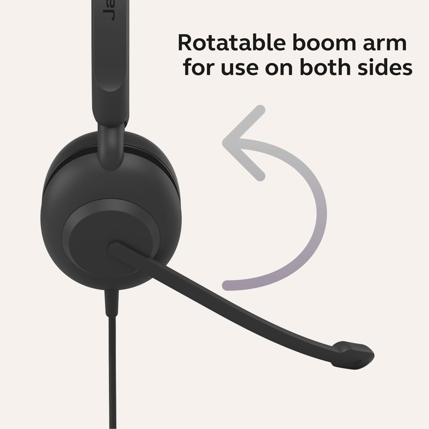 Jabra Evolve 10 Wired Headset with Noise-Cancelling Microphone for PC/Laptop Use, Easy USB-A Setup, TCO Certified, Lightweight Design, Inline Call/Volume Controls for Online Meetings, Black