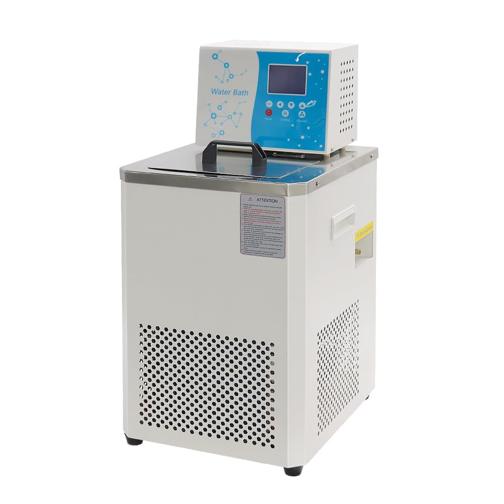 US In Stock -10℃ ~100℃ Laboratory Chiller Circulator 6L Chiller Lab Low Temperature Cooling Liquid Circulator Pump Chiller Lab Recirculating Chiller Water Bath Recirculating Water Cooling Chiller,110V