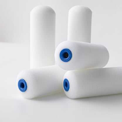 Mister Rui Foam Paint Roller, 4 inch Paint Roller 8 Pack, Small Paint Roller, High Density Foam Paint Roller Tray and Liner Set, Sponge Rollers for Painting and Staining