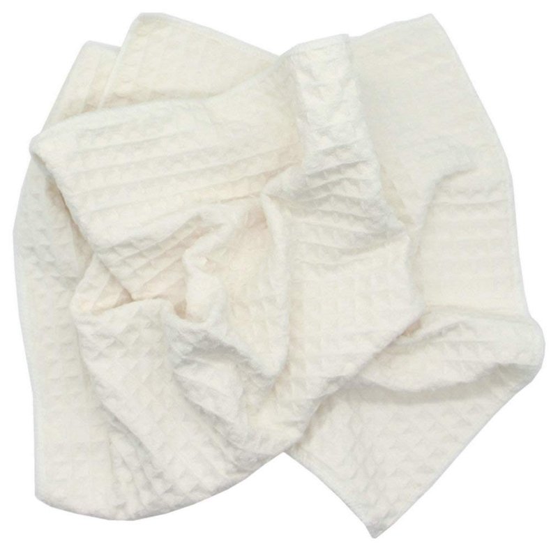 VeraSong Waffle Weave Kitchen Drying Towels - Thick Microfiber, Absorbent, Lint Free 16Inch x 24Inch 3 Pack Beige