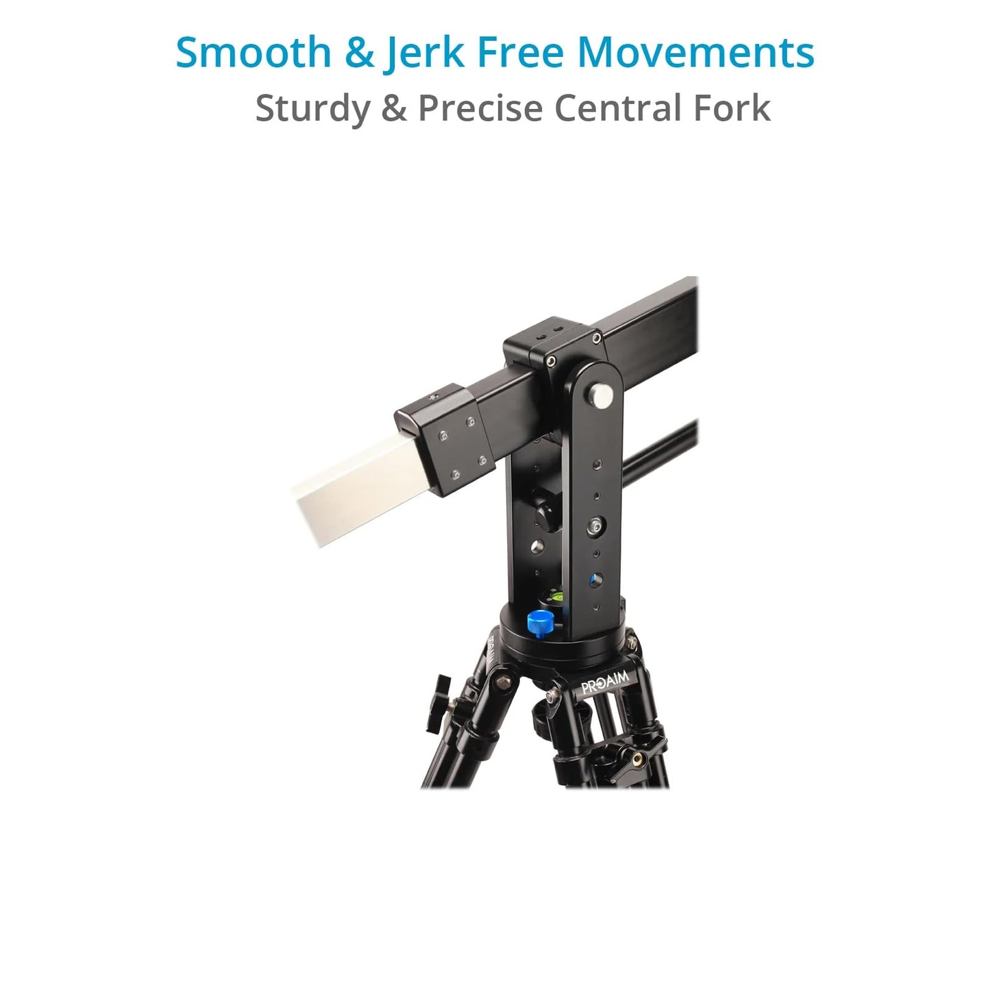 Proaim 7' Wave-2 Jib Crane for Camera, Gimbals & Pan Tilt Heads. for 75mm/100mm Fluid Heads. Payload up to 25kg / 55lb. Telescopic Design. 360° Panning Range (P-WV-2)