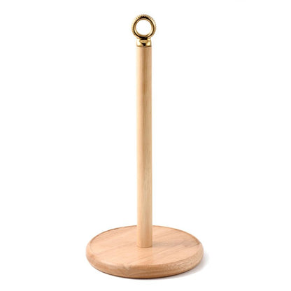 SATU BROWN Stylish Paper Towel Holder Countertop with Heavy Duty Wood Base, Farmhouse Paper Towel Roll Stand for Kitchen Counter fits Standard and Jumbo Size Paper Towels