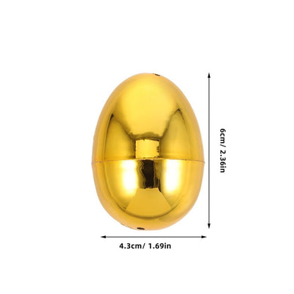 MAGICLULU 12pcs Bright Gold Easter Eggs, Fillable Plastic Empty Gold Egg for Hunt Basket Stuffers, Classroom Prizes Easter Party Decor, Easter Eggs Hunt Basket Stuffers Fillers