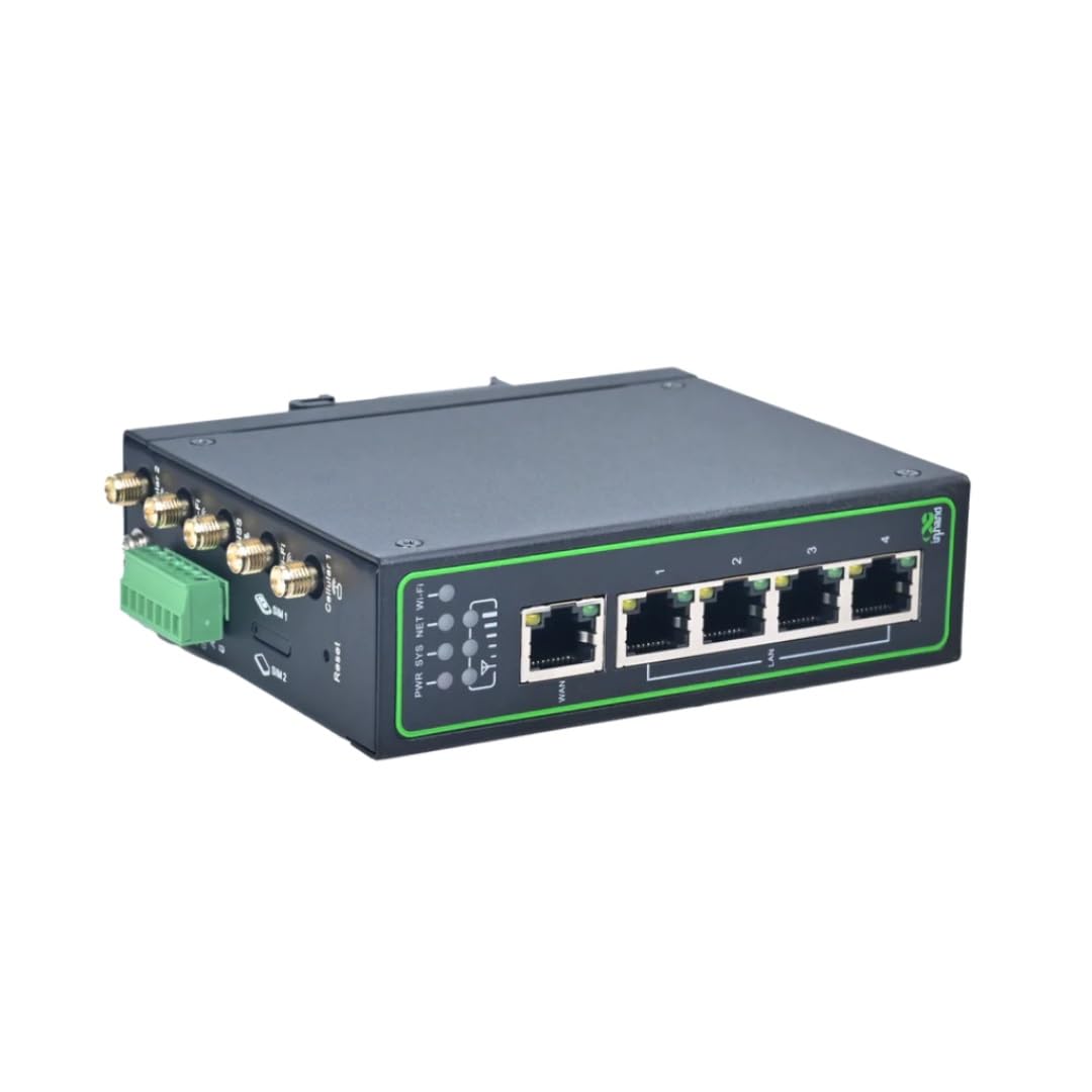 InHand Networks IR315 Industrial LTE Router (CAT 6) with GPS/GNSS,4G Mobile Gateway, Wi-Fi, Dual SIM & 4 Digital I/O – Secure VPN Travel Modem Compatible with Verizon/AT&T/T-Mobile for RV, Fleet & IoT