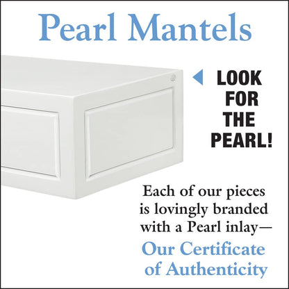 Pearl Mantels ARYB48612 Premium Grade A MDF White mantel shelf, Crisp White paint, 48"L x 9"D x 5"H, The perfect compliment to your hearth and home