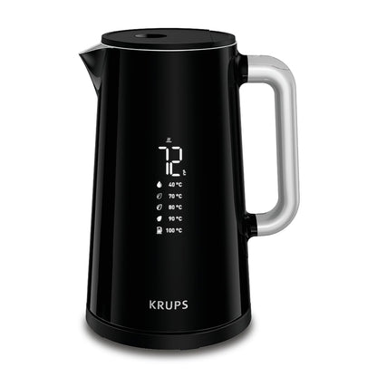 Krups Smart'n Light BW801810 Kettle, 5 Temperatures, 1.7 Litre Capacity, Stainless Steel Interior, Double-Walled, Black