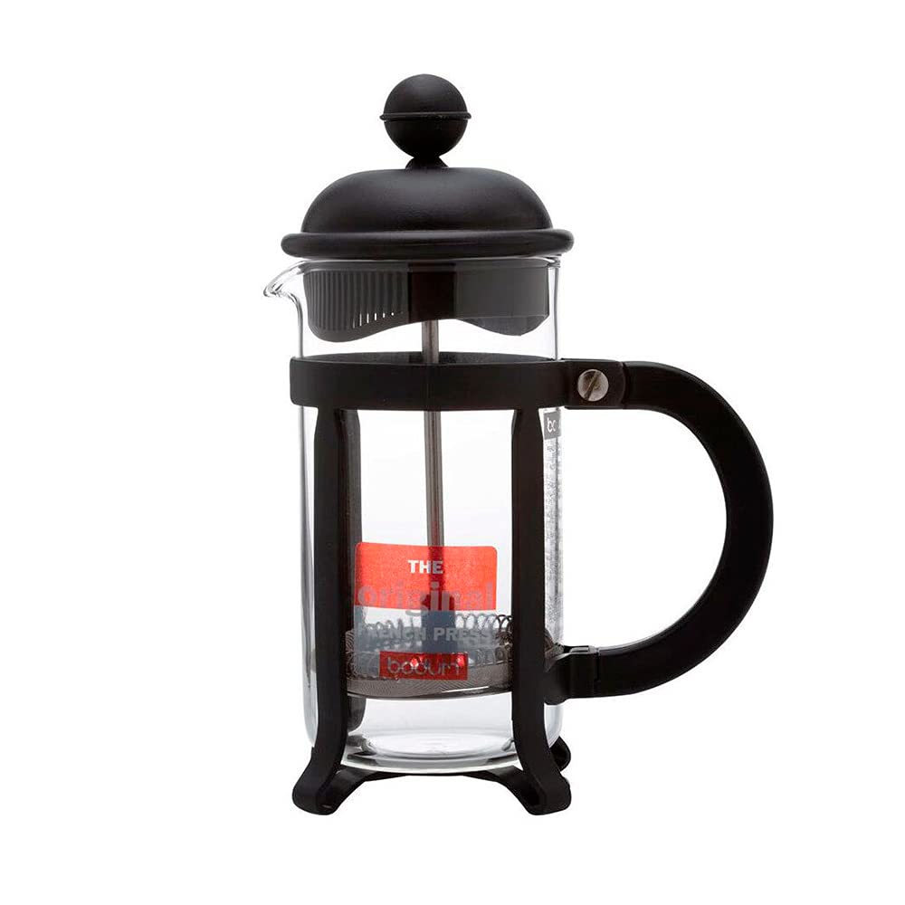 Bodum 34oz Java French Press Coffee Maker, High-Heat Borosilicate Glass, Black - Made in Portugal