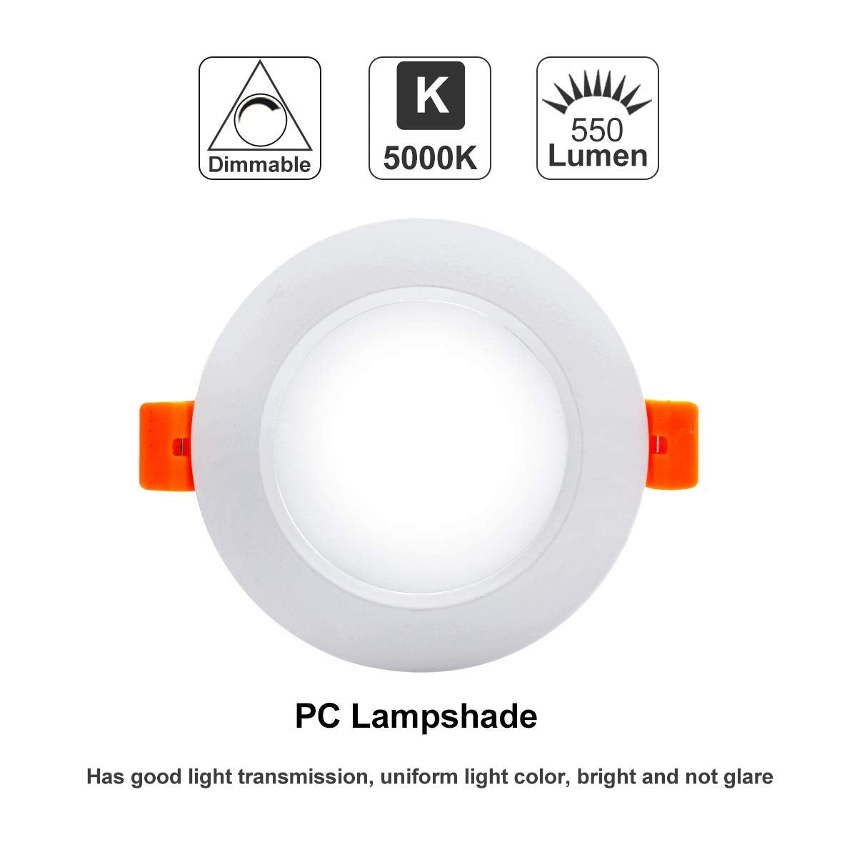 YGS-Tech Smart 3 Inch LED Recessed Lighting RGB WiFi Downlight, 5W Compatible with Alexa and Google Home, Dimmable RGB & CCT 2700-6500K Color Changing, 120V Ceiling Light with LED Driver (4 Pack)