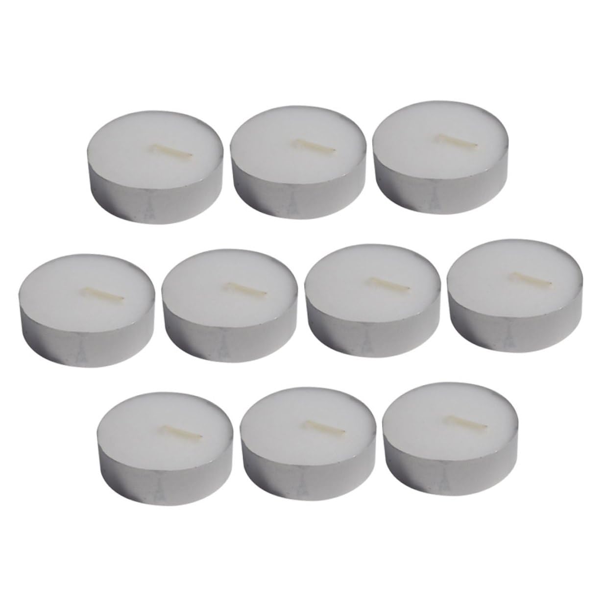 FOMIYES 10pcs White Smokeless Paraffin Tea Light Candles Small Round Tealight Candles for Bedrooms and Families Mini Household for Romantic Weddings and Tea Heating