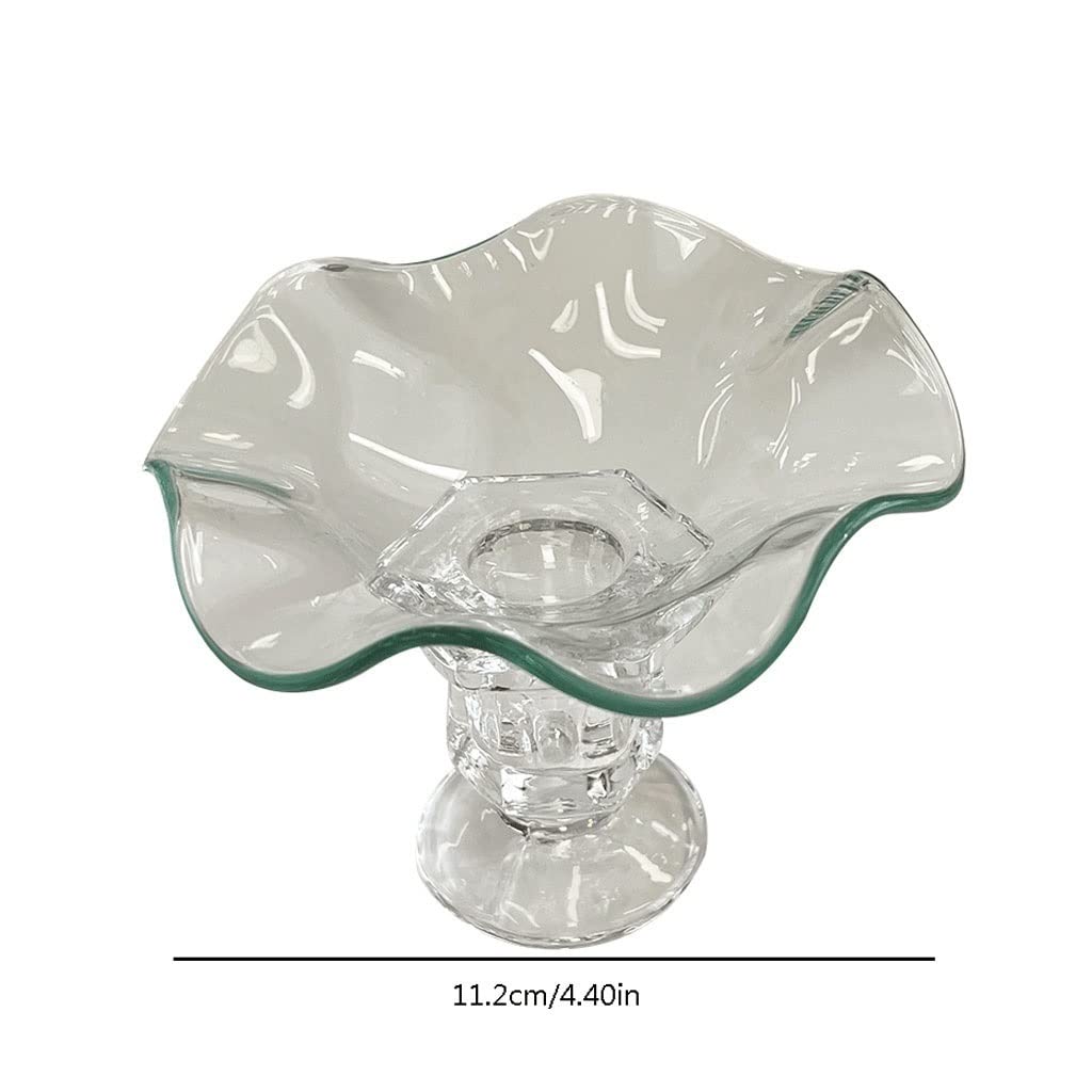 UNNS Candlestick Holder Curved Pillar Glass Candle Holder Dining Table Center Candle Holder Suitable for Dinner Living Room Kitchen Dining Room Candle Holders (Color : A)