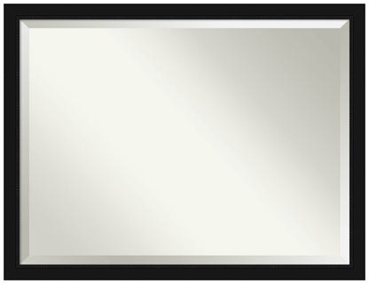 Amanti Art Black Bathroom Mirror for Over Sink, 33x43 Avon Black Rectangle Vanity Mirror, X-Large Casual Frame, Hangs Horizonally and Vertically, Bathroom Wall Decor, Beveled Edge
