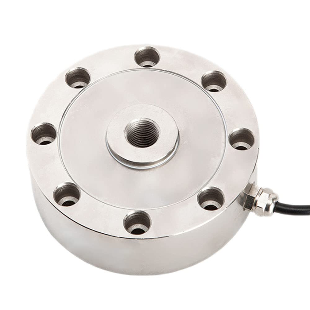 ATO Tension and Compression Load Cell 1000kg/5ton/10ton Pancake, Spoke Type, High-Precision Strain Gauge Force Sensor (1, 5ton)