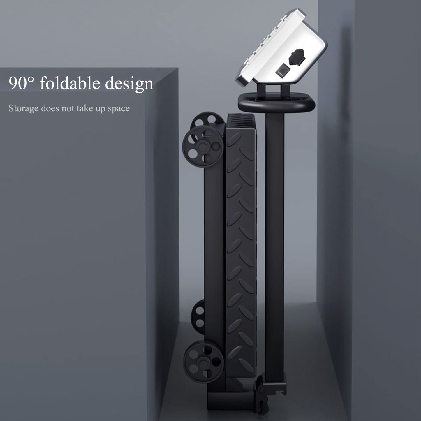CXWAWSZ 660lb Industrial Floor Platform Scale with Wheels Computing Digital Scale with Accurate LB/KG Price Calculator High Definition Displa Foldable for Weighing Luggage Package Shipping Mailing