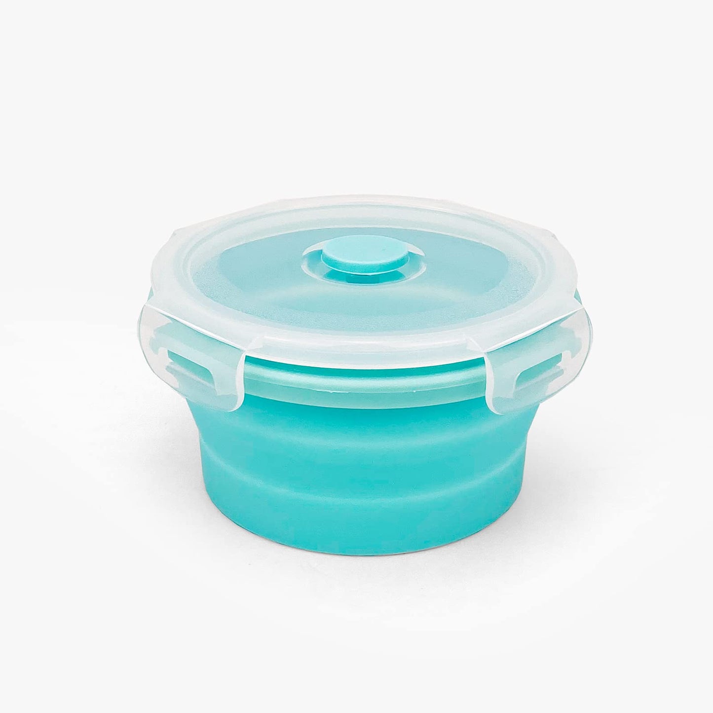 CCyanzi 3piece Round Collapsible Bowl with Lids, Silicone Food Storage Containers, Microwave & Freezer Safe, Space Saving for Kitchen Cabinet and Camping Backpack,(Pink)