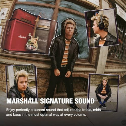 Marshall Monitor III A.N.C. Over-Ear Bluetooth Headphones - Active Noise Cancelling with Microphone | 100+ Hrs Wireless Playtime | Lightweight, Foldable Design for Travel - Black