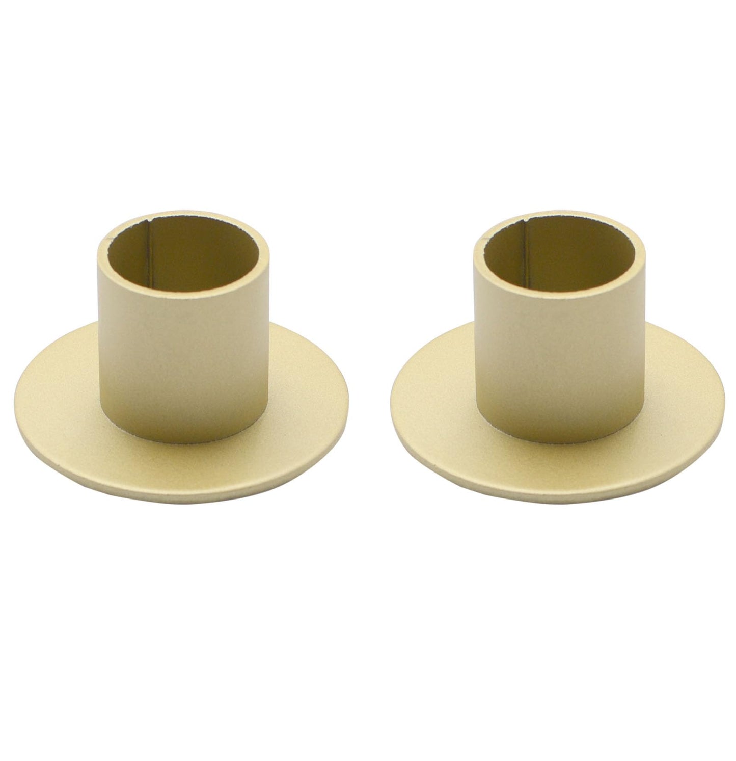 2 Pcs Gold Iron Candle Holder for Taper Candles, Wedding, Dinning, Party Decoration (Gold)