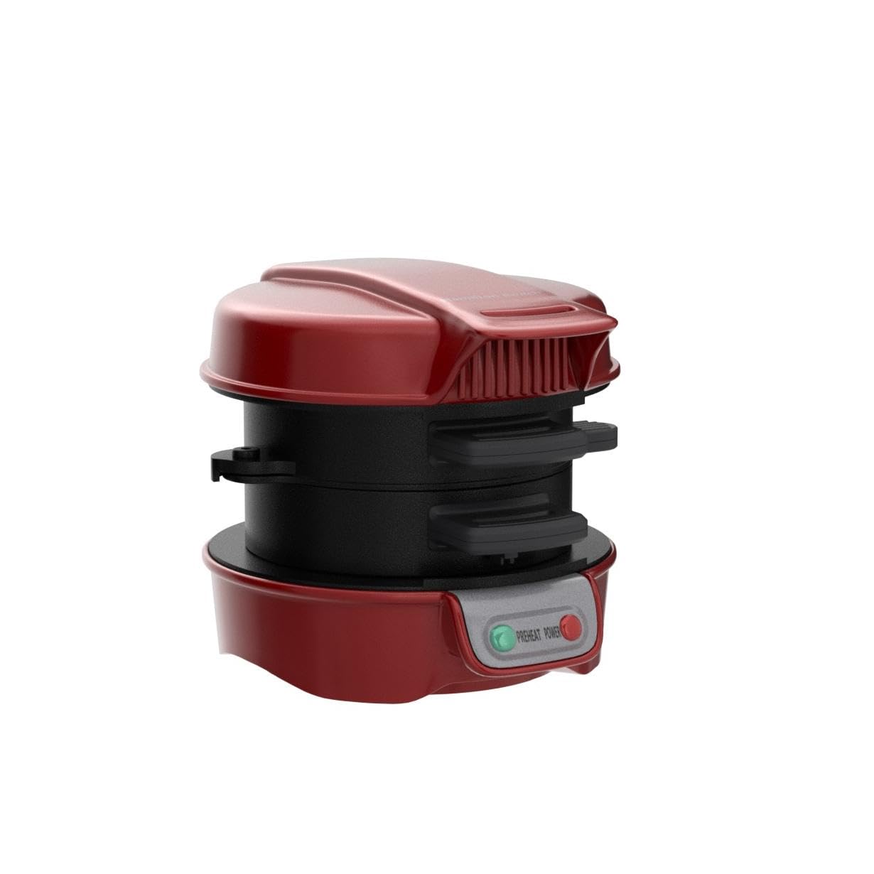 Hamilton Beach Breakfast Sandwich Maker with Egg Cooker Ring, Customize Ingredients, Perfect for English Muffins, Croissants, Mini Waffles, Perfect White Elephant Gifts, Coral (25483)