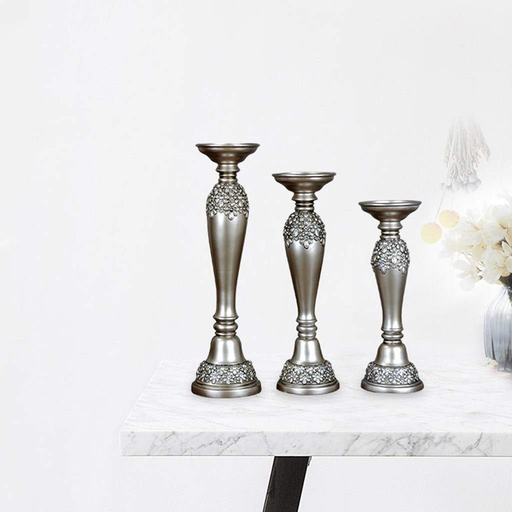 XILIN-1987 Candle Holderss Home Candle Holder Crafts Romantic Ornaments Wedding New House Decoration Candlestick Pair Decorative Candlestick (Size : B)