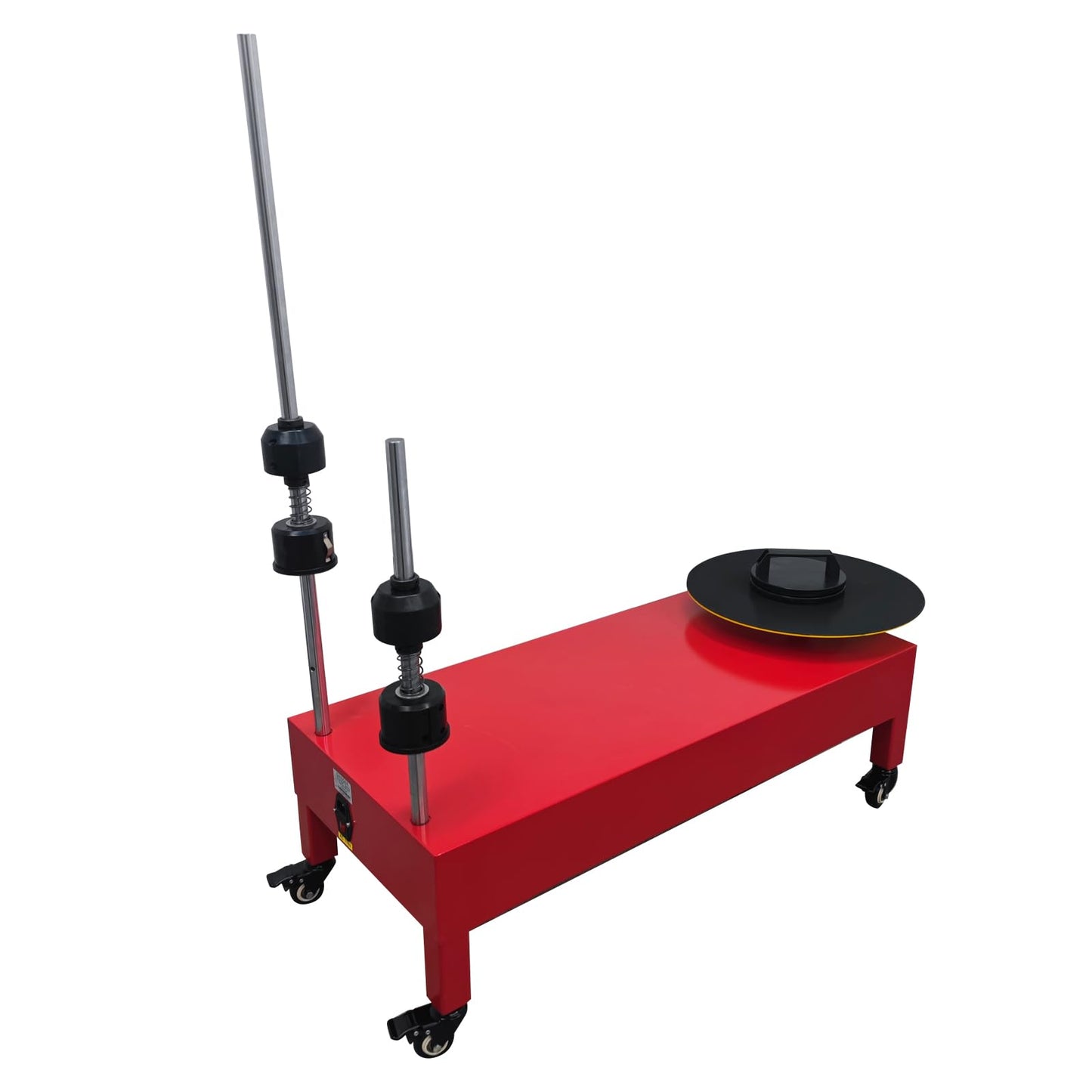 INTBUYING 110V Electric Stretch Film Wrapping Machine Adjustable Speed Wrap-Around Film Baler Double Shaft Dispenser Maximum Speed 30 RPM