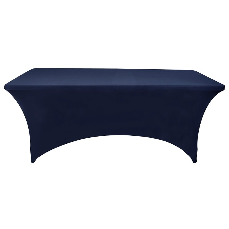 ZarzaaSik 2-Pack 4ft Spandex Table Covers for Rectangular Folding Tables - Wrinkle Resistant Stretch Tight Table Cloths - Ultimate Fitted Table Protector for Parties, Banquet, and Wedding