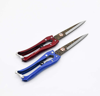 Grass Shear Sheep Shear Alpaca Shear - Coated Wear-Resistant Handle, Manganese Steel Double Blade, Strong Spring Suitable For Cattle And Sheep and Horse Hair Hand-Cut (Red 10.2 inches)