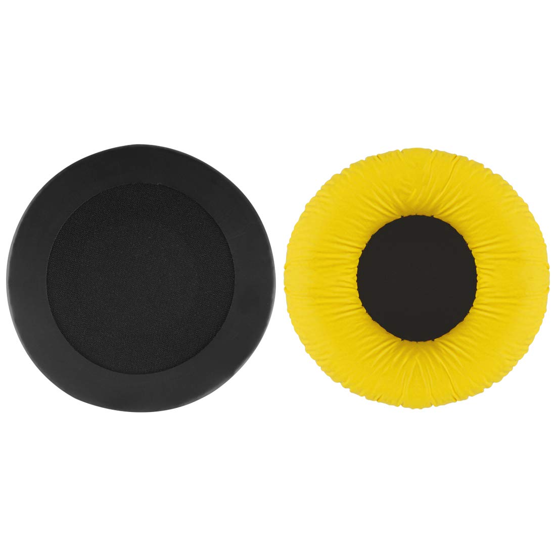 Geekria Leatherette Replacement Ear Pads for Sennheiser HD25, HD25-II, HD25SP, HD25SP-II, Limited 75th Anniversary Edition Headphones, Ear Cushions with Video Guide (Yellow)