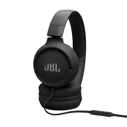 JBL Tune 520C - USB-C Wired on-Ear Headphones with Hi-Res Audio Support, JBL Pure Bass Sound, Comfort fit, USB-C connectivity, 3-Button Remote with Microphone and EQ presets Control (Black)