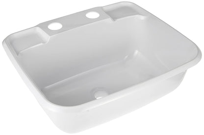 JR Products 95351 Molded Lavatory Sink - White