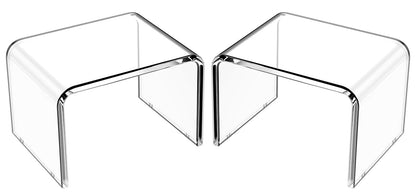 Step Stools for Kids, Acrylic Stools, Step Stools for Adults, Small Step Stool, 12 Inches Acrylic Stool Bathroom, Clear Step Stool, Toilet Stools, Plant Stand, Foot Stool (Common（2 Pack）)