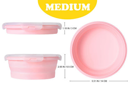 Large Collapsible 40 OZ Travel Dog Bowls, 2 Pack with Lids, Foldable Silicone Food & Water Bowl for Large Dogs, Lightweight & Leak Proof, Perfect for Outdoor Travel, Camping & Hiking