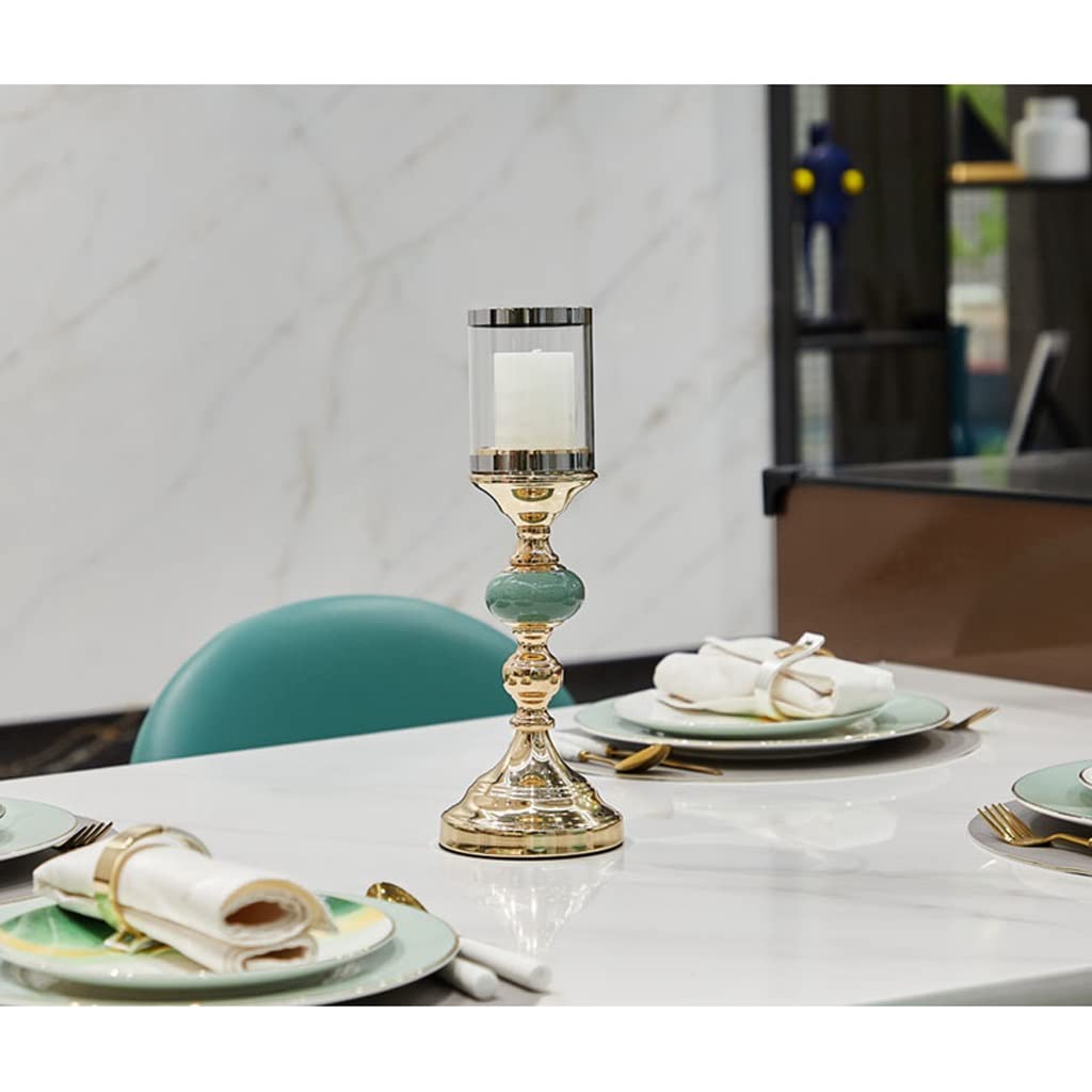 Candlestick Holders Pillar Candle Holder with Glass, Hurricane Candle Holder for Wedding Anniversary Housewarming Party Table Centerpieces Candle Holders (Size : B)