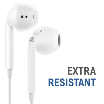 LUDOS Zenith USB C Headphones for iPhone 17 16 15 Pro Max Plus Air iPad Pro Air, 2 Years Warranty, USB-C Earbuds for Samsung Galaxy S24 S23 Ultra S22 S21 S20 A55 A54 A53, USB Type C Earphones - White