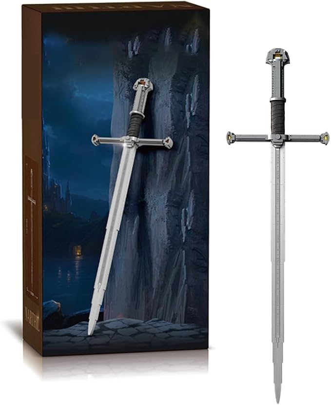 STADREWVY Long Sword Building Block Set - Medieval Fantasy Knight's Sword Model Perfect for Display Collecting and Gifting Ideal for Adults and Teens