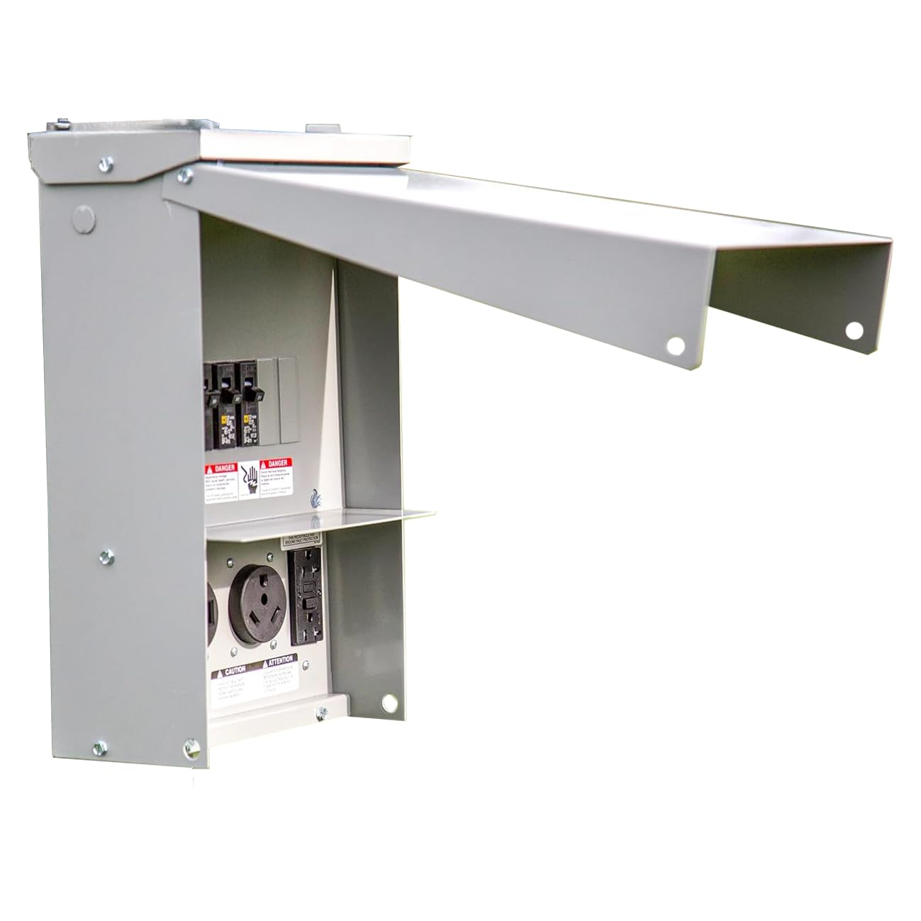 Surface Mount RV Power Outlet – 50/30/20 Amp Electrical Panel, ETL Certified, NEMA 3R Weatherproof, Made in the USA by Jamestown Advanced Products