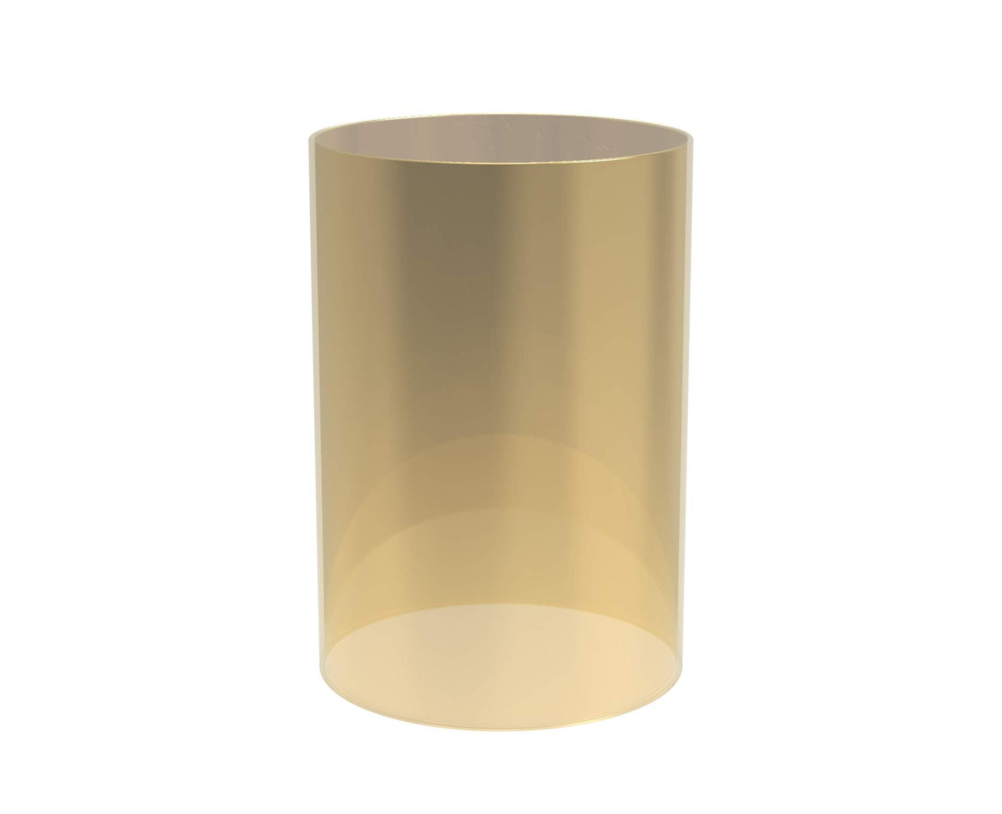 KETE LED Colored Glass Cylinder Candle Holder Bottomless Borosilicate Glass Globe Lamp Shade Replacement (AMBER,2.5x4)