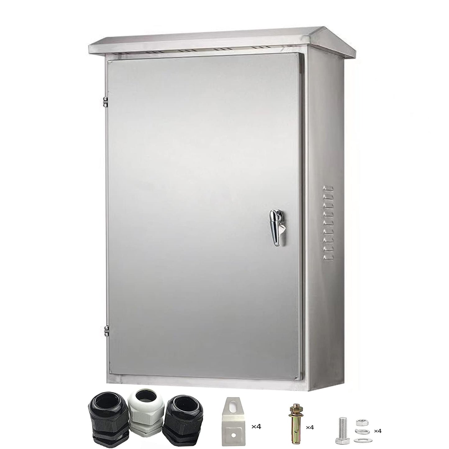 GERSIK Outdoor Stainless Steel Electrical Box Enclosure, IP65 Waterproof Junction Box, Weatherproof Nema Enclosure Box, Wall-Mounted Project Boxes for Electronics 31.5" H x 23.6" W x 7.87" D