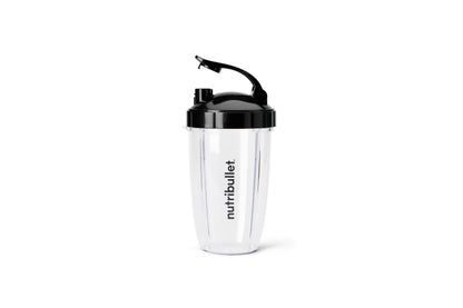 nutribullet 24 oz To-Go Cups and colored flip-top lids (Black/Green)