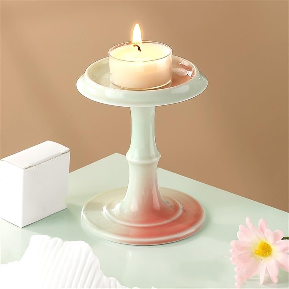 YUHUAWF Candle Holderss Light Luxury Ceramic Aromatherapy Candle Holder Home Decoration Candlestick Ornaments Decorative Candlestick