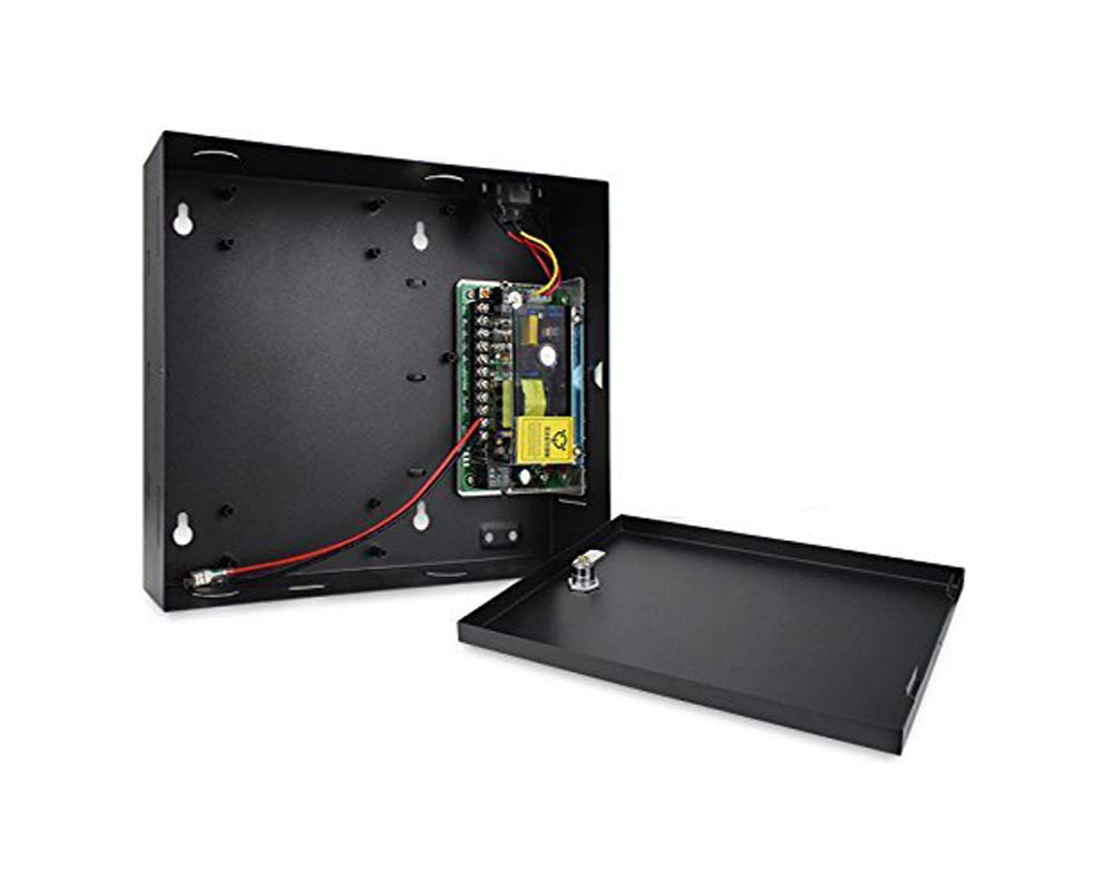 MENGQI-CONTROL Electric Strike Lock Complete TCP/IP Network Single Door Access Control Board System Kits with 110V Metal Power Supply RFID Reader+Exit Button Phone APP remotely Open Door