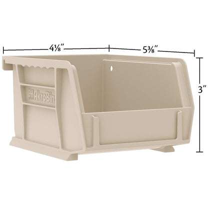 Akro-Mils 30210 AkroBins Plastic Storage Bins, Space-Saving Stackable Bins for Garage, Pantry, Craft Organization, 5-" x 4-" x 3-", Yellow, 24-Pack