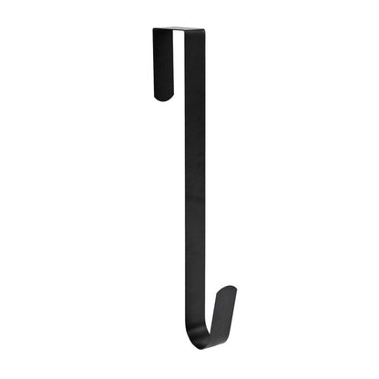 Sattiyrch 12" Wreath Hanger for Front Door,Steel Over The Door Hanger Hook,Wreath Door Hanger (Black,2)