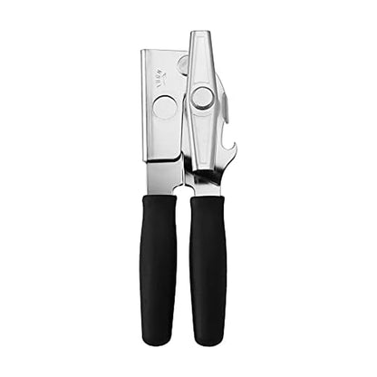 Swing-A-Way Portable Can Opener, Features an Ergonimic Handle for Optimal Comfort, and Built-in Bottle Opener for a 2-in-1 Tool, Durable Cutting Wheel, Black