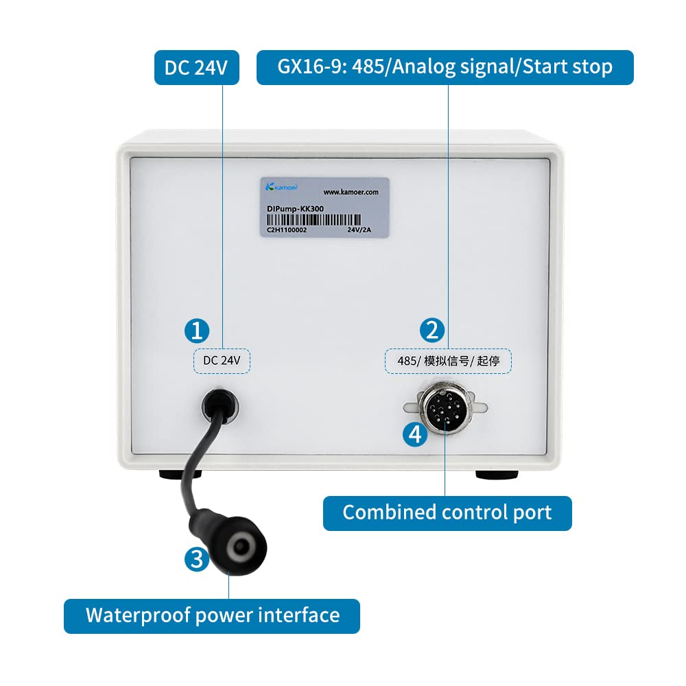 Kamoer DIPump-KK300 4 rotors 0-300ml/min high flow peristaltic pump 24V stepper motor intelligent variable speed high flow lab liquid dosing pump