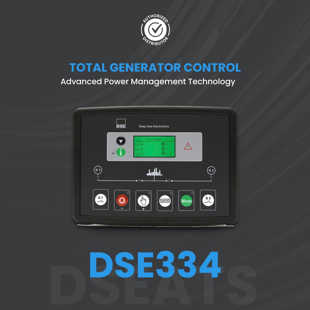 Thunder Parts DSE334 Original - Made in UK | Auto Transfer Switch | DSE0334-01 Monitors Voltage/Frequency of AC Supply from 2 Different Sources | 12/24