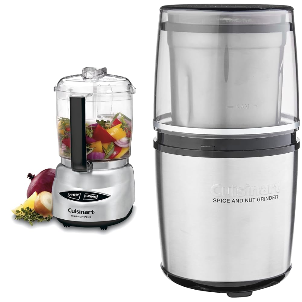 Cuisinart Mini Prep Plus Food Processor, 4 Cup, Brushed Stainless (Shiny)