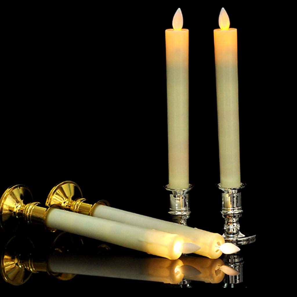 ZUXOCY 2pcs Base Holder Pillar Candlestick Stand for Electronic Candles Holder Set