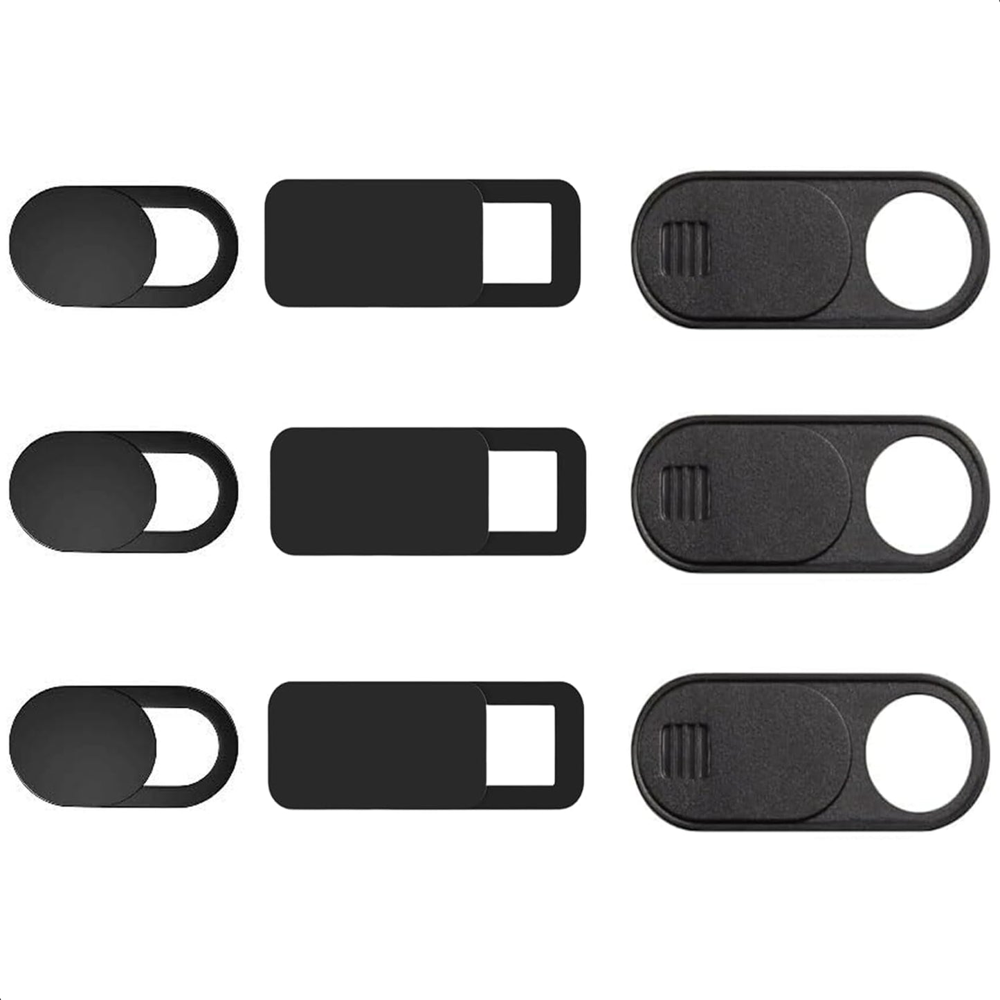 9 Pack(3 Large + 3 Medium + 3 Small) 0.03 inch Ultra Thin Webcam Cover Slide Camera Blocker Protect Your Privacy Security for MacBook Air, Laptop, iPad, iMac, PC, iPhone