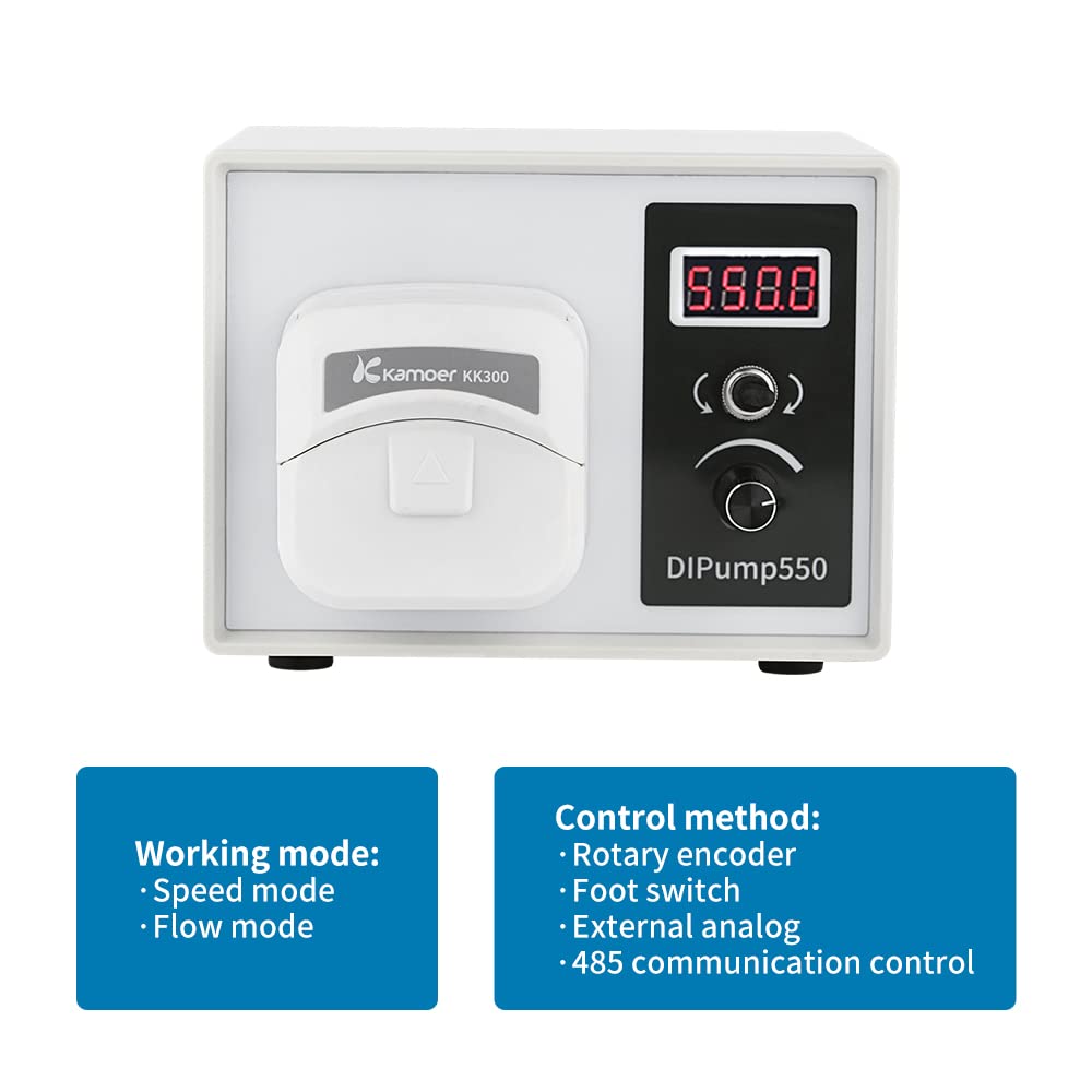 Kamoer DIPump-KK300 4 rotors 0-300ml/min high flow peristaltic pump 24V stepper motor intelligent variable speed high flow lab liquid dosing pump
