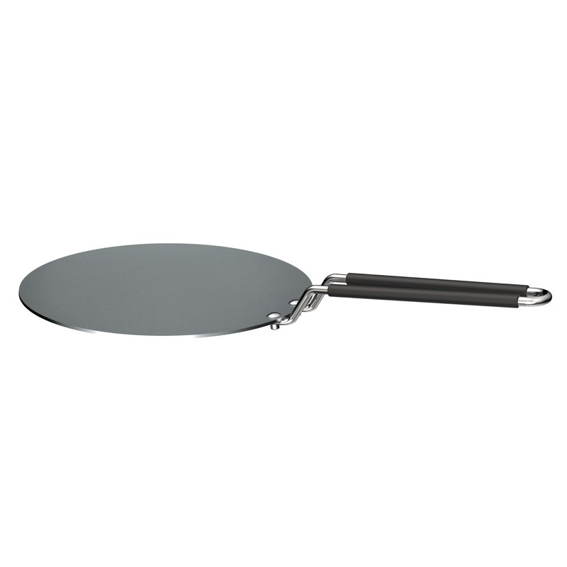 Tramontina Utsava 12-Inch Tri-Ply Clad Stainless Steel Ceramic-Coated Dosa Tawa, Non Stick Tava Pan for Roti, Crepe Pan, Comales para Tortillas, Pancake Griddle, Nonstick Flat Skillet